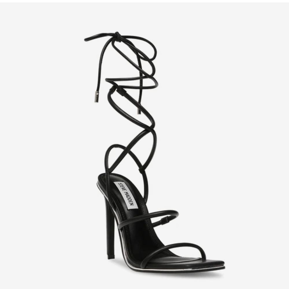 Steven Madden Strappy Black Heel size 7